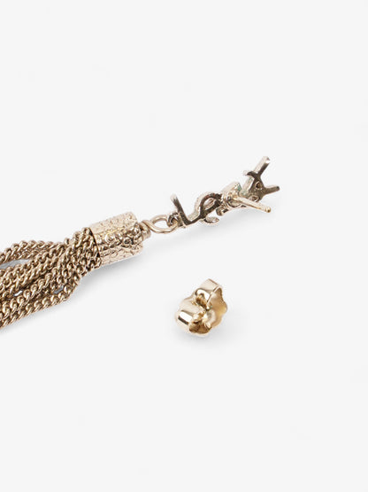 Saint Laurent Cassandre Tassel Earrings Gold Brass