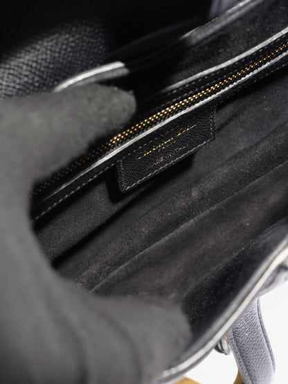 Christian Dior Saddle Bag Black Calfskin Leather