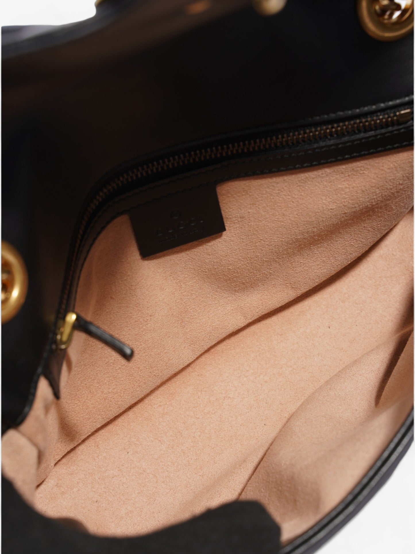 Gucci GG Marmont Flap Black Matelasse Leather Small