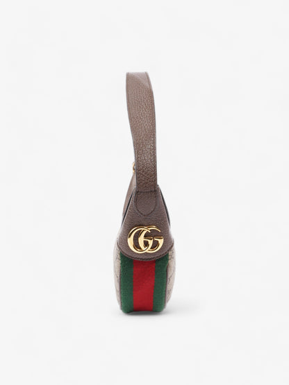 Gucci GG Mini Ophidia Beige And Ebony GG Supreme / Gucci Stripe Coated Canvas