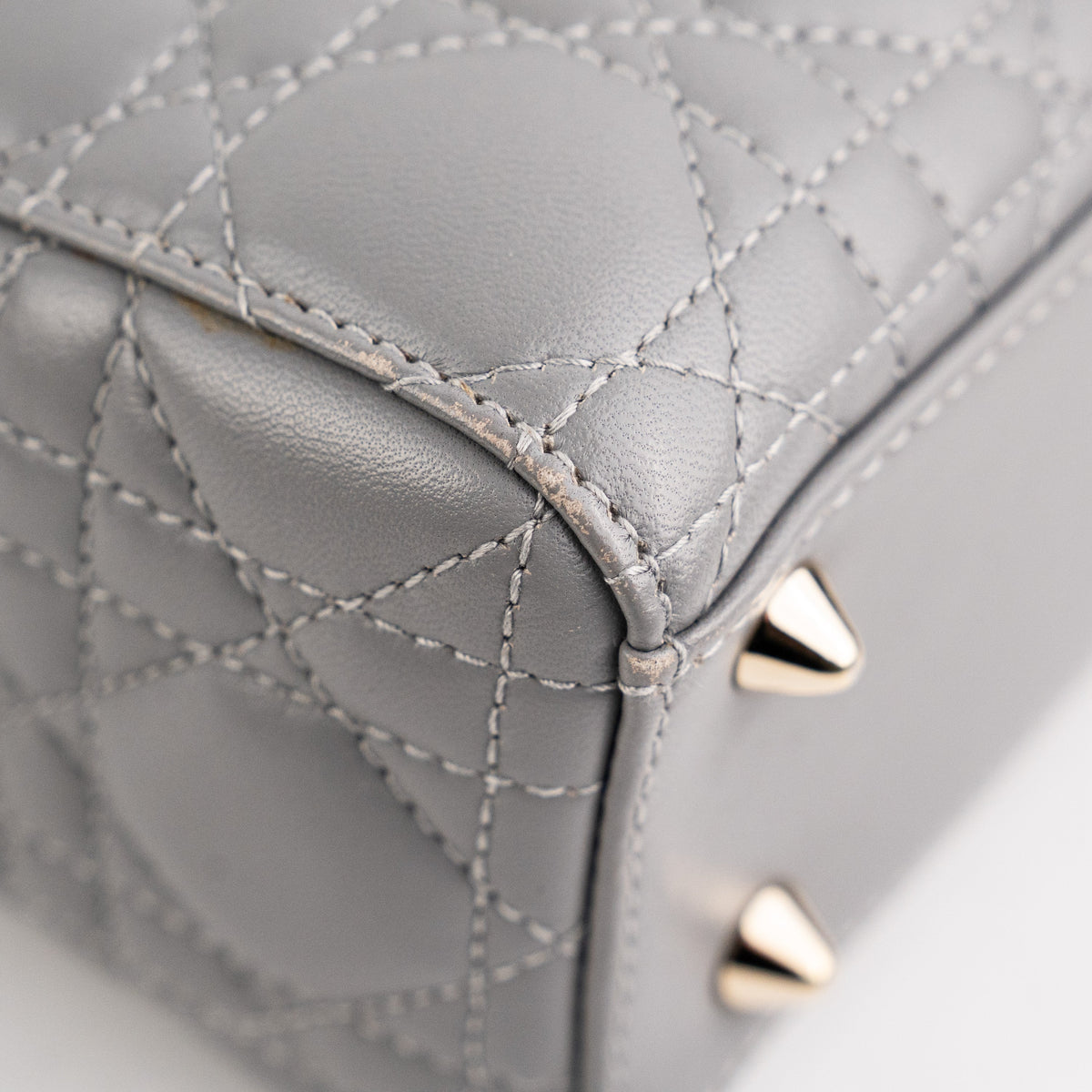 Lady Dior Small ABC Lambskin Grey
