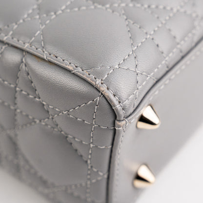 Lady Dior Small ABC Lambskin Grey