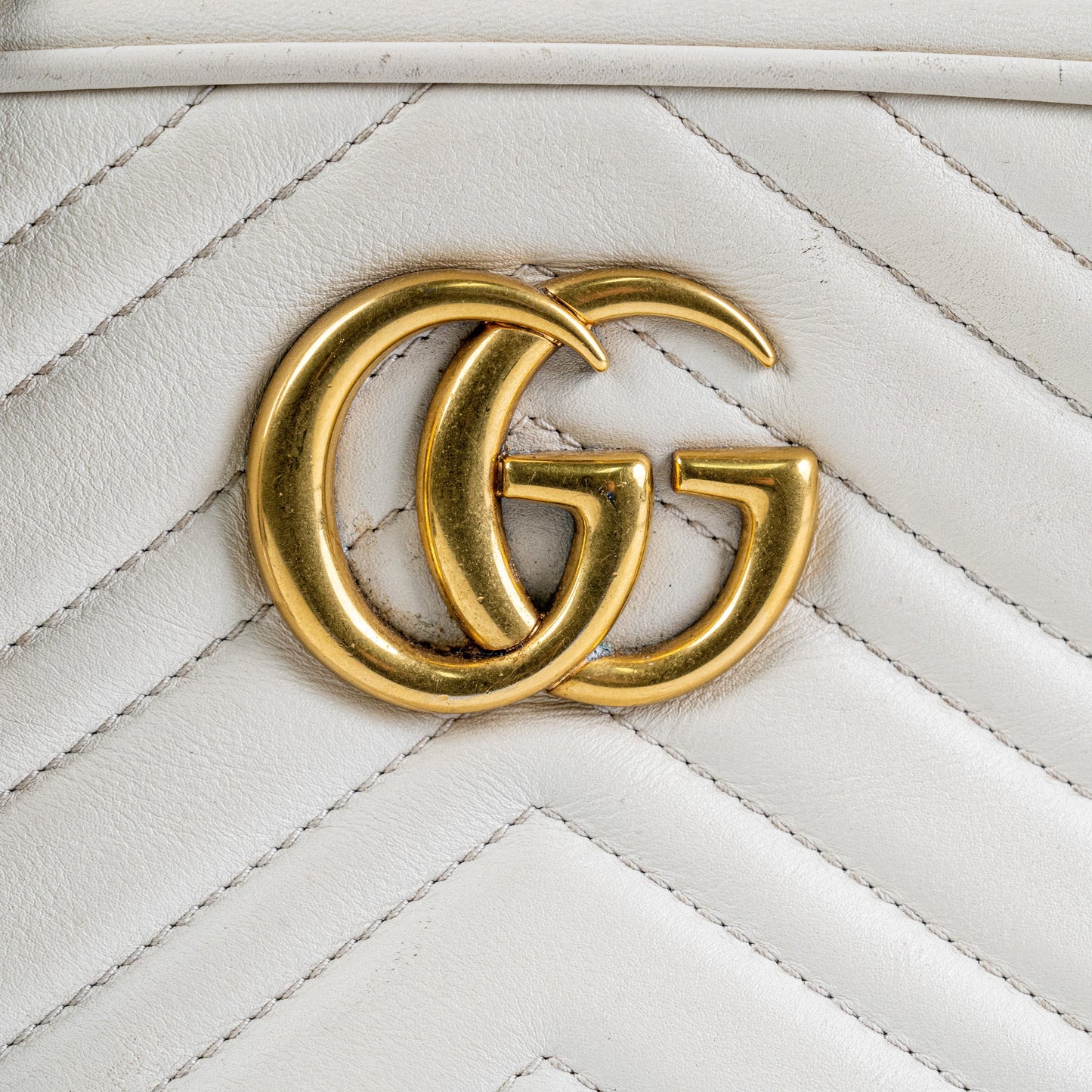 Gucci Small Marmont White Crossbody Bag