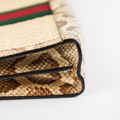 Gucci Ophidia Raffia Snakeskin Bag