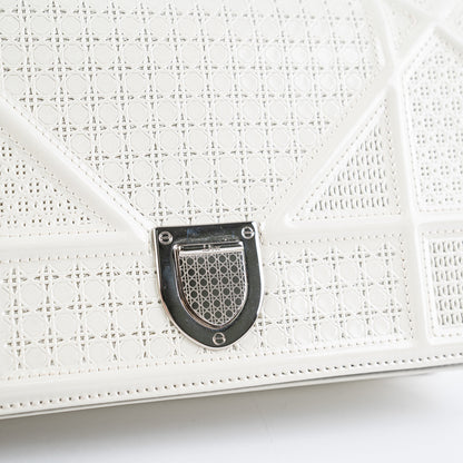 Dior Diorama Patent Wallet On Chain Woc Ivory