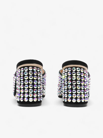 Gucci Embellished Mules 75 Black / Sequins Suede EU 37.5 UK 4.5