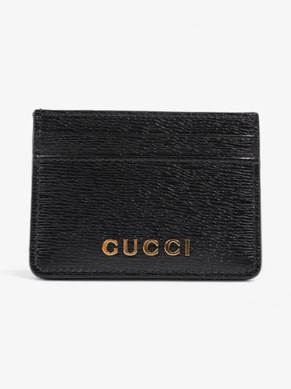 Gucci Card Case With Gucci Script Black Leather