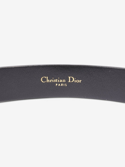Christian Dior CD Belt Black / Gold Leather 75cm / 30"