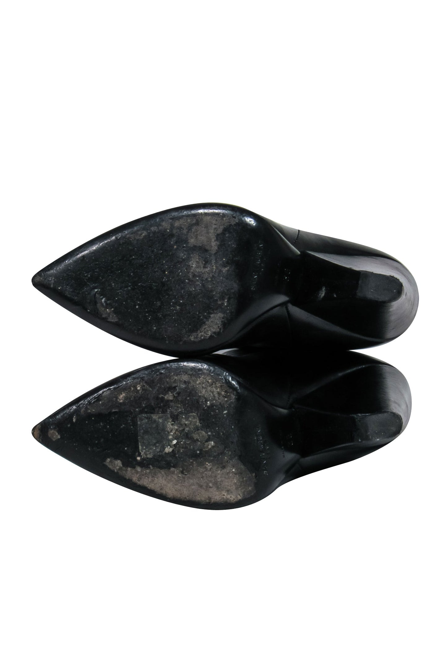 Saint Laurent - Black Crinkle Leather OTK Boots Sz 8