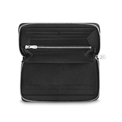 Louis Vuitton Zippy Organizer Taiga Leather Black