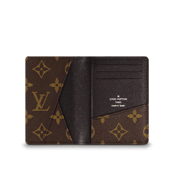 Louis Vuitton pocket organizer monogram macassar canvas black