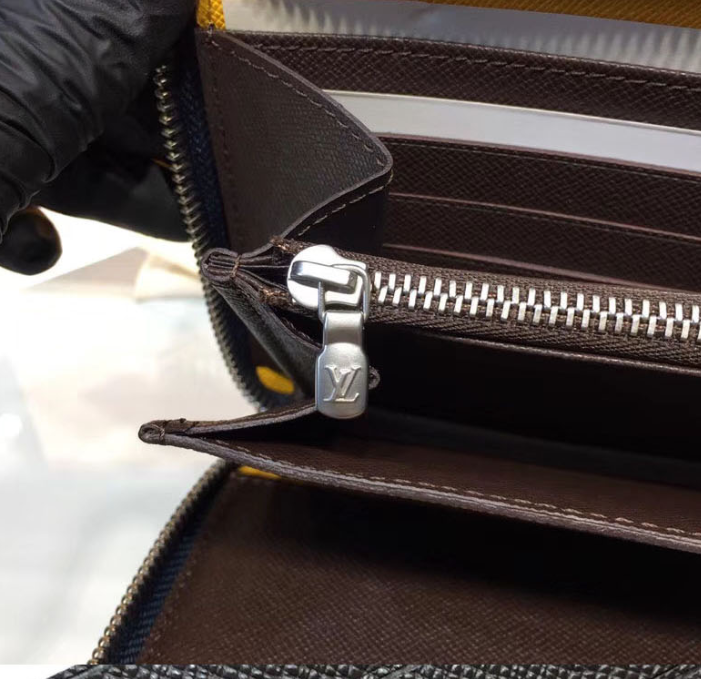 Louis Vuitton Zippy Organizer Epi Leather Blue and Gray