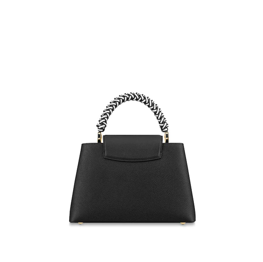 Louis Vuitton Capucine PM Handbag Taurillon Leather Noir/Blanc