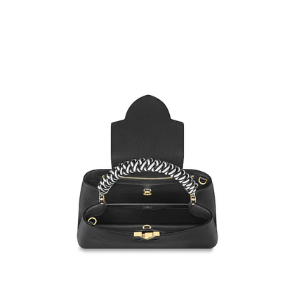 Louis Vuitton Capucine PM Handbag Taurillon Leather Noir/Blanc