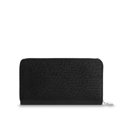 Louis Vuitton Zippy Organizer Taiga Leather Black