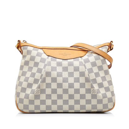 LOUIS VUITTON Damier Azur Siracusa PM Crossbody Bag