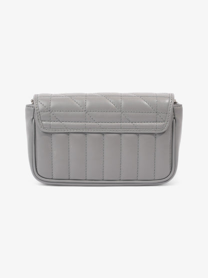 Gucci GG Marmont Grey Matelasse Leather Super Mini