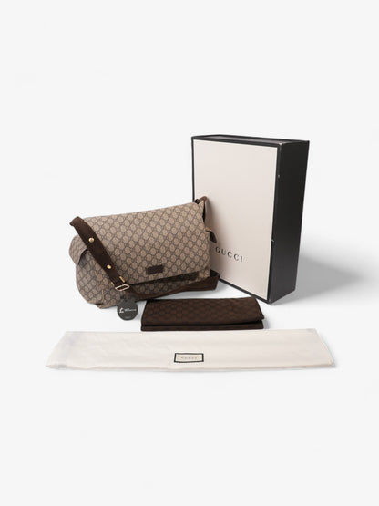 Gucci Baby Changing Bag Beige And Ebony GG Supreme Coated Canvas