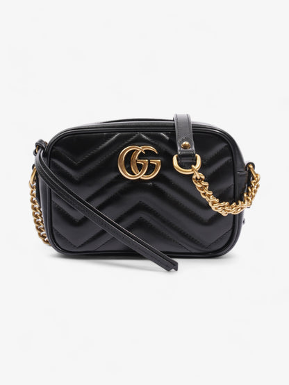 Gucci GG Marmont Black Matelasse Leather Mini