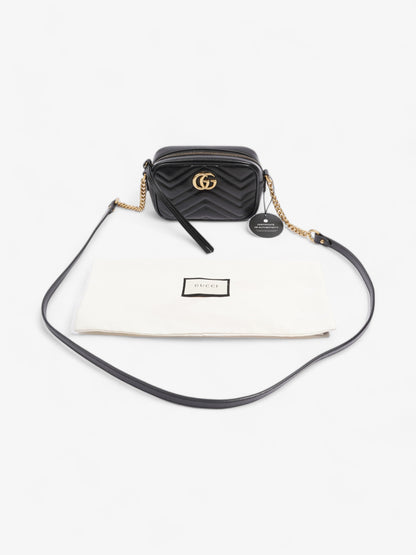 Gucci GG Marmont Black Matelasse Leather Mini