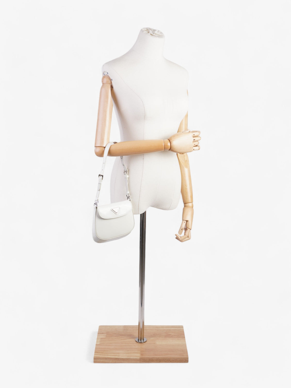 Prada Cleo White Leather Mini