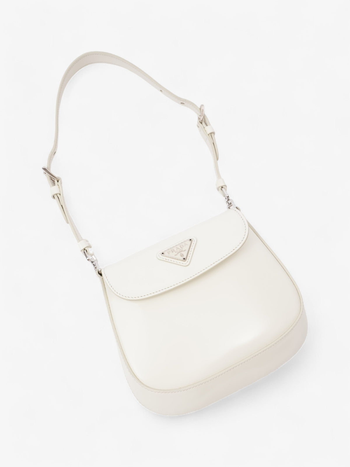Prada Cleo White Leather Mini