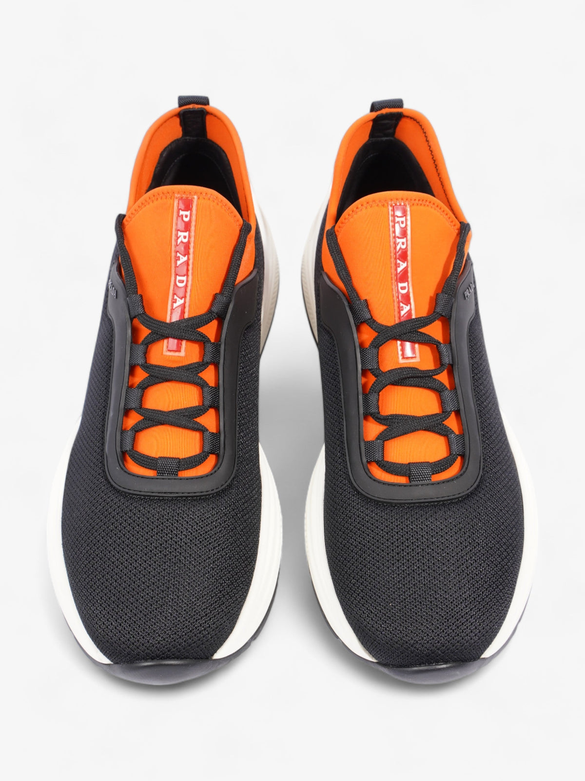 Prada Neoprene Sneakers Black / Orange  Neoprene EU 43 UK 9