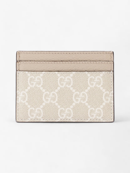 Gucci GG Card Holder Taupe / Gold Canvas