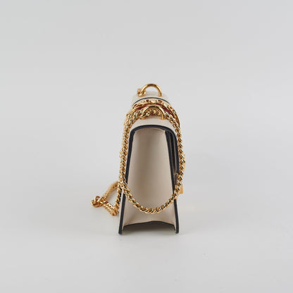 Gucci White Mini Sylvie Crossbody Bag