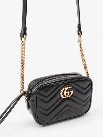 Gucci GG Marmont Black Matelasse Leather Mini