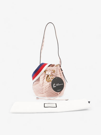 Gucci Marmont 2.0 Bucket Bag Pink Matelasse Leather