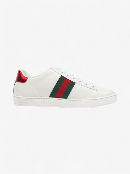 Gucci New Ace Low Bee White  / Green / Red Leather EU 37 UK 4