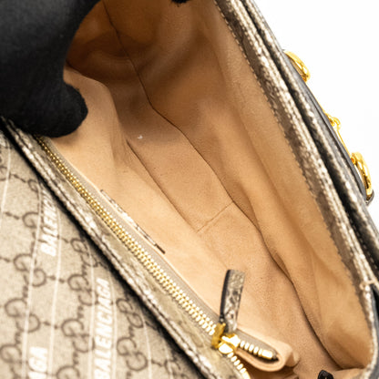 Gucci x Balenciaga Horsebit 1955 Bag GG Supreme/Balenciaga Print Canvas