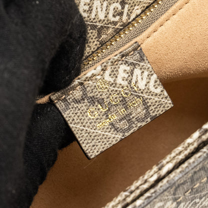 Gucci x Balenciaga Horsebit 1955 Bag GG Supreme/Balenciaga Print Canvas
