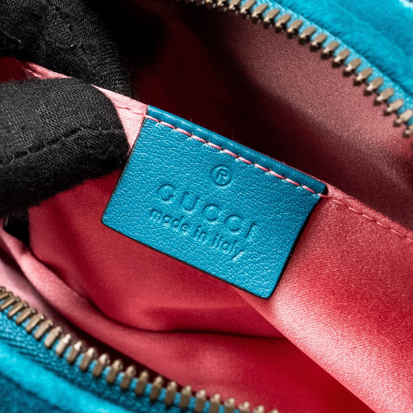 Gucci Size 65 Marmont Belt Bag Velvet Blue