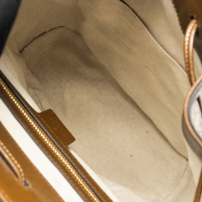 Gucci 1955 Horsebit backpack GG supreme canvas / calfskin brown