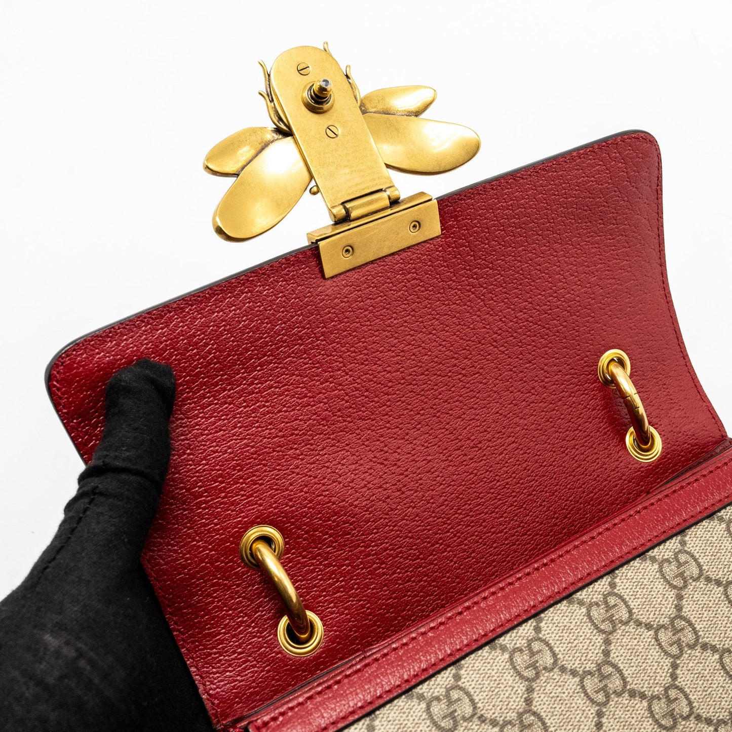 Gucci Queen Margaret Top Handle Bag GG Supreme Canvas Red/ Multicolour