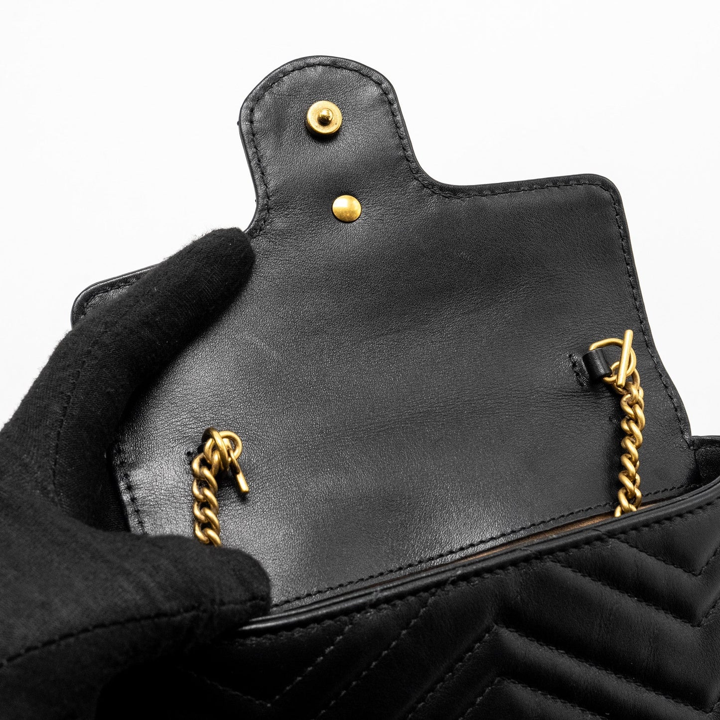 Gucci Super Mini Marmont calfskin black