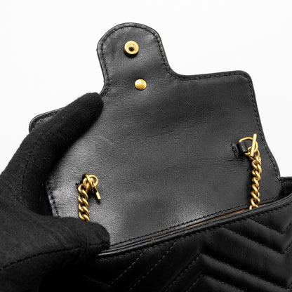 Gucci Super Mini Marmont calfskin black