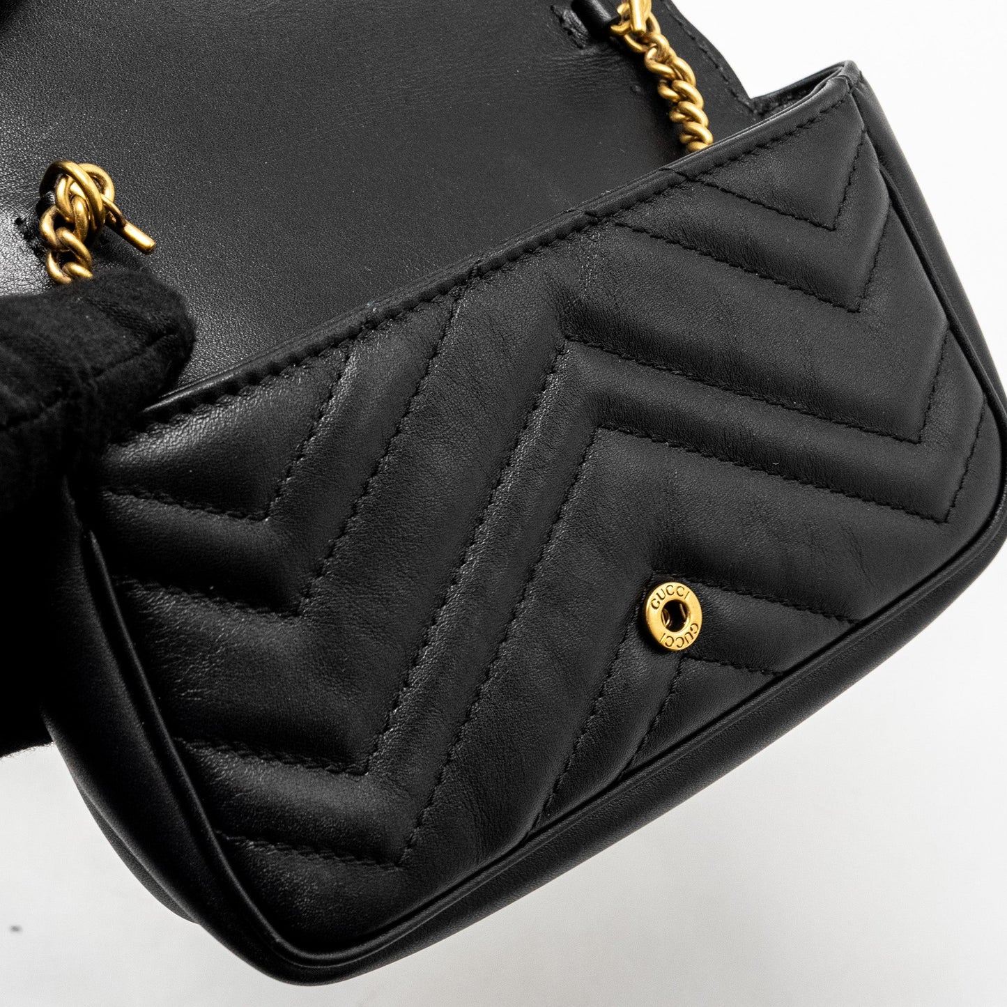 Gucci Super Mini Marmont calfskin black