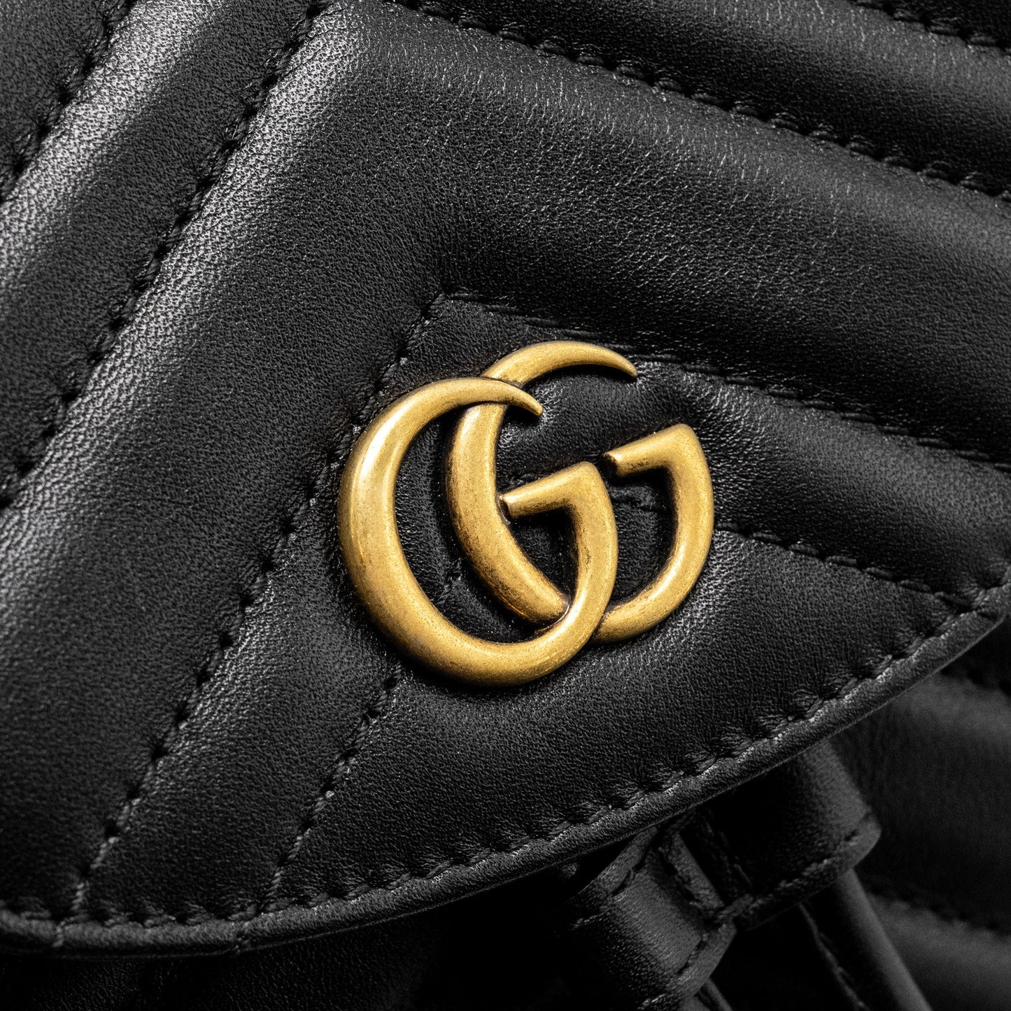 Gucci GG Marmont Backpack Calfskin Black