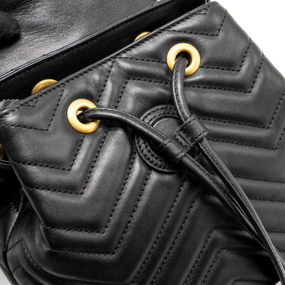 Gucci GG Marmont Backpack Calfskin Black