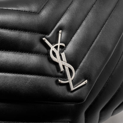 Saint Laurent/YSL Medium Loulou Shoulder Bag Calfskin Black SHW