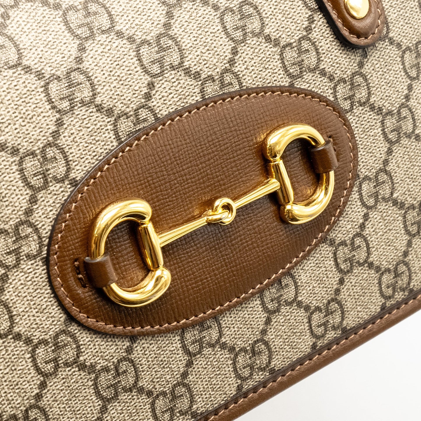Gucci Top Handle Horsebit 1955 Bag GG Supreme Canvas