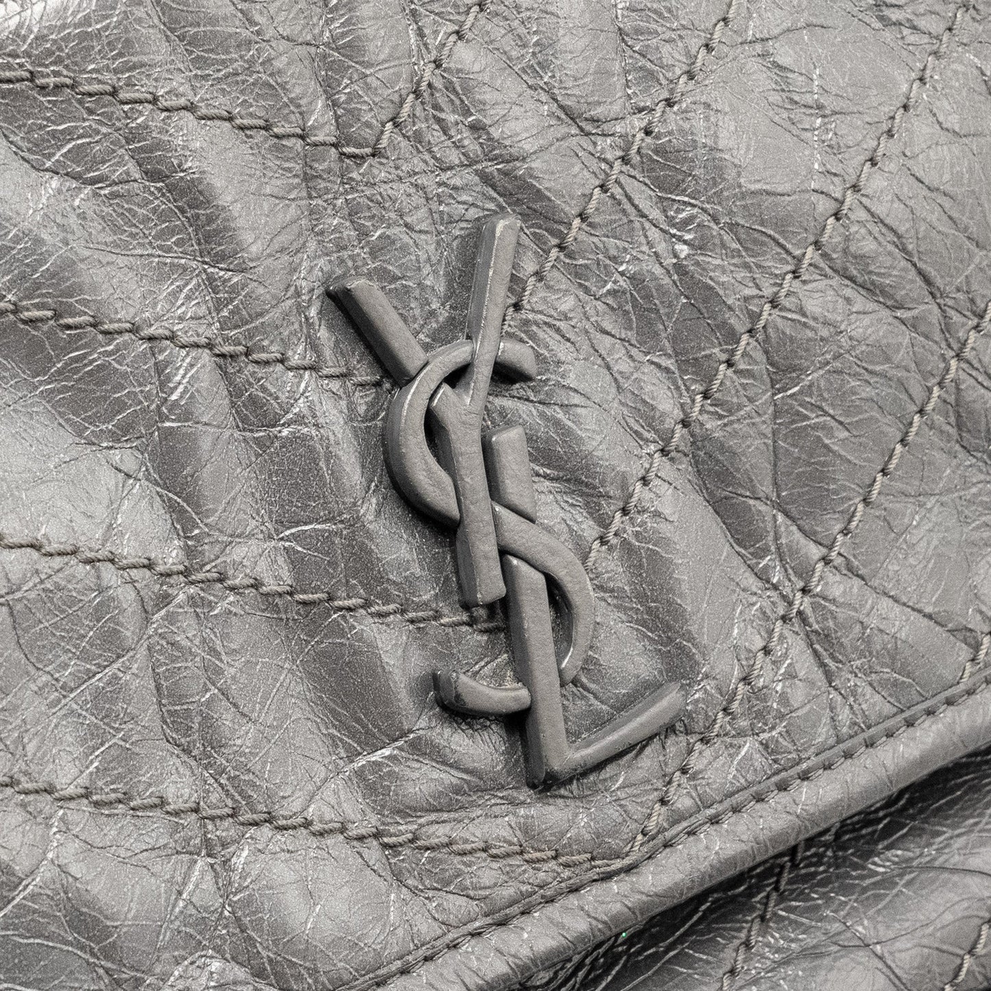 Saint Laurent Niki Baby calfskin grey SHW