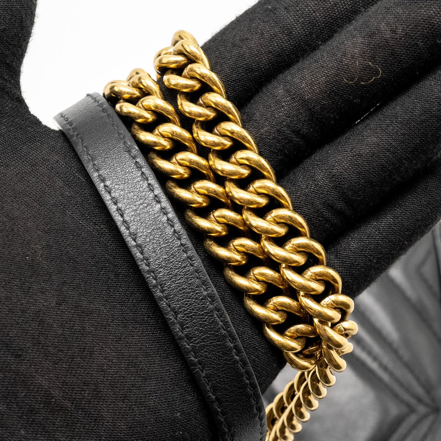 Gucci Mini GG Marmont Shoulder Bag Calfskin Black