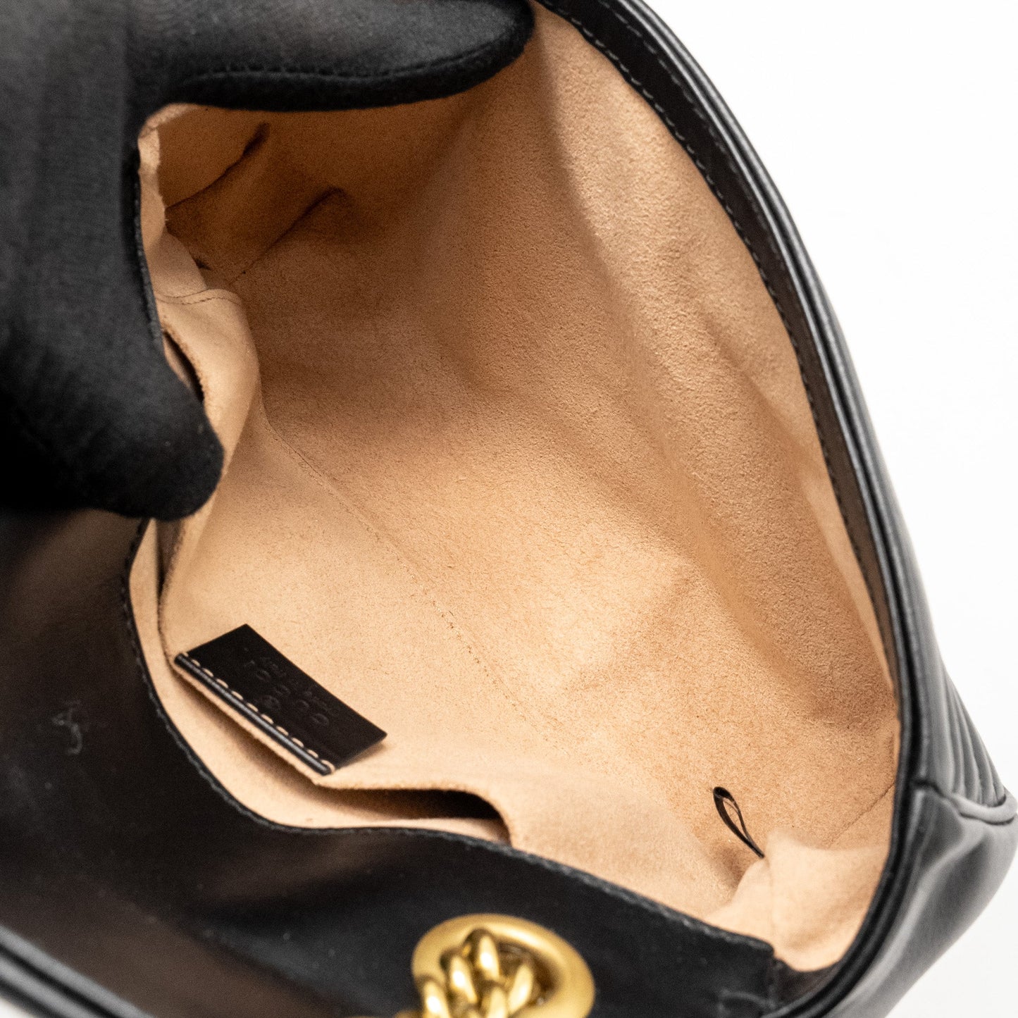 Gucci Mini GG Marmont Shoulder Bag Calfskin Black