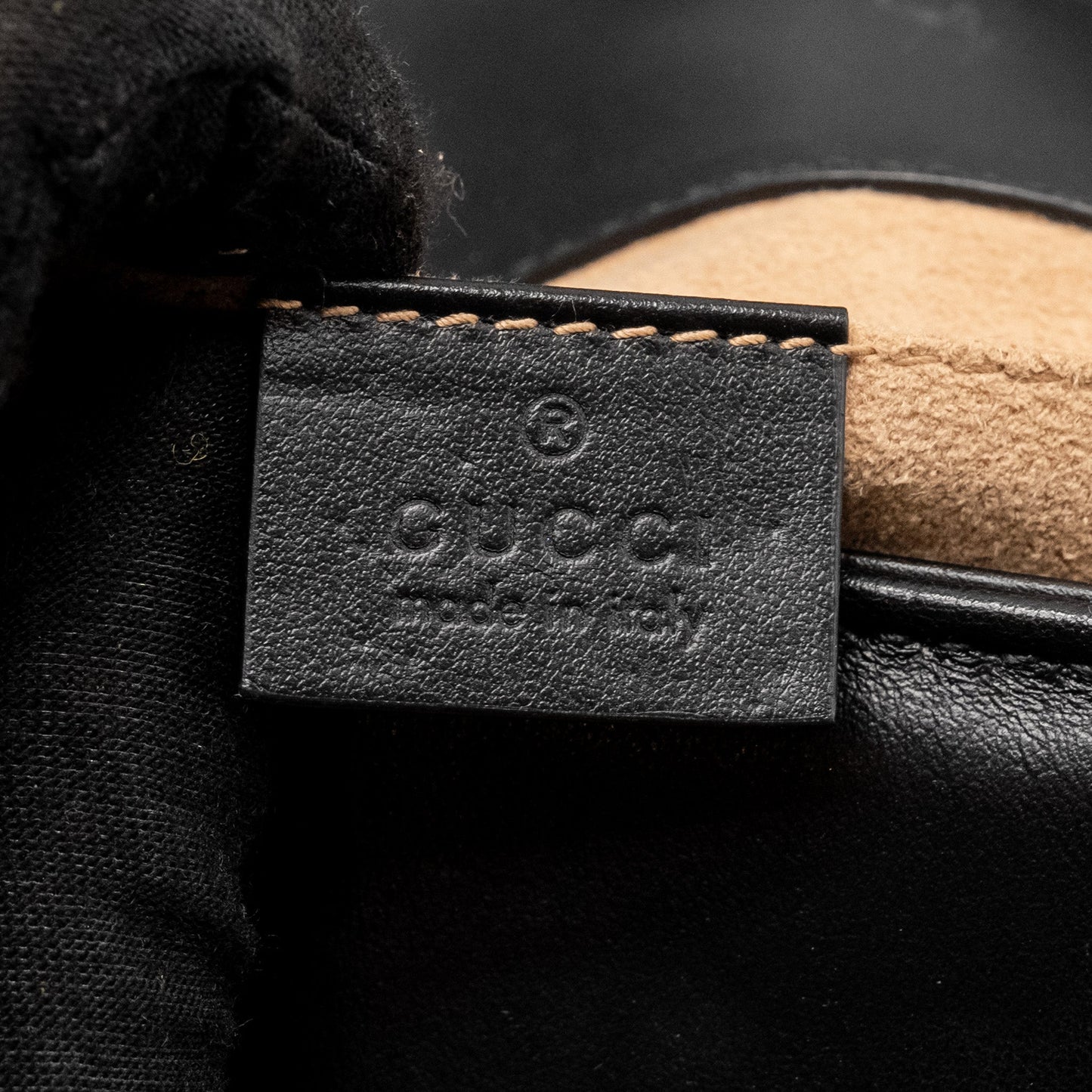 Gucci Mini GG Marmont Shoulder Bag Calfskin Black