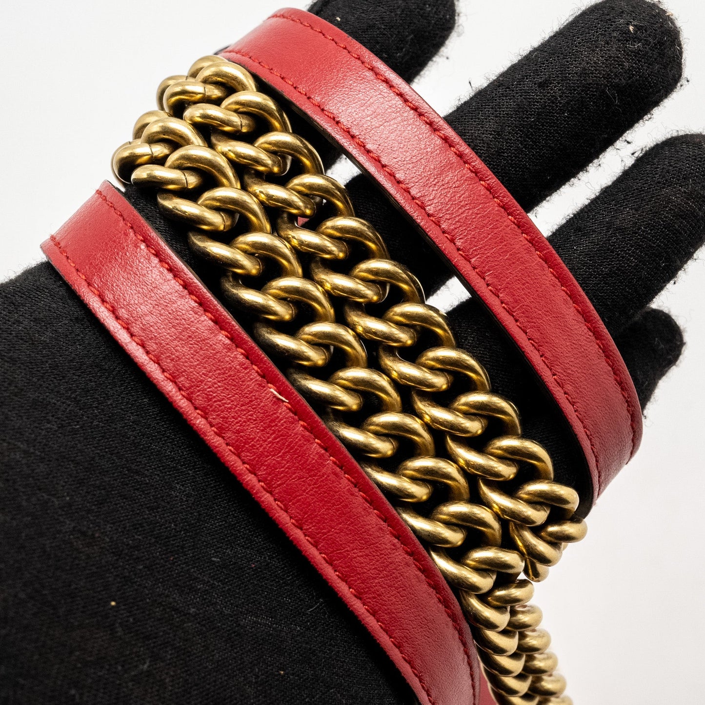 Gucci Small GG Marmont Bag Calfskin Red Brushed