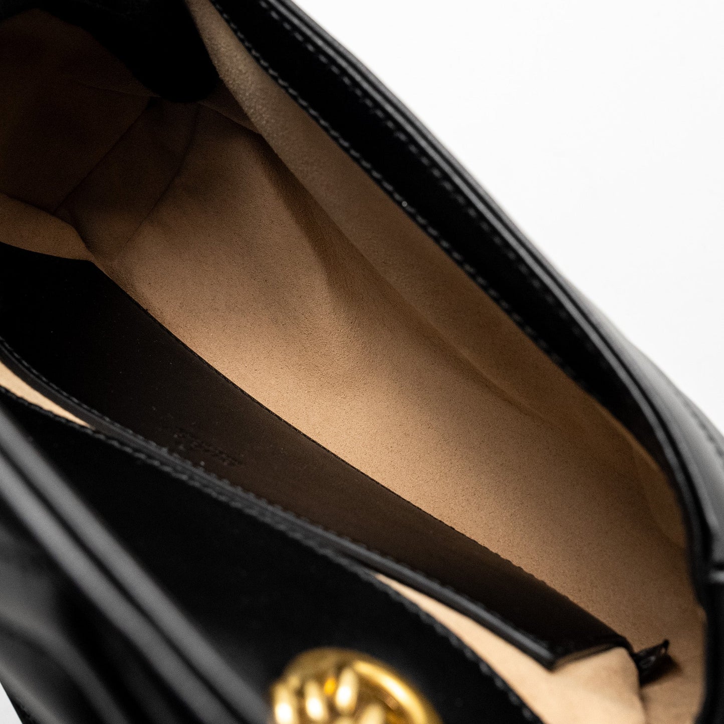 Gucci Mini GG Marmont Shoulder Bag Calfskin Black